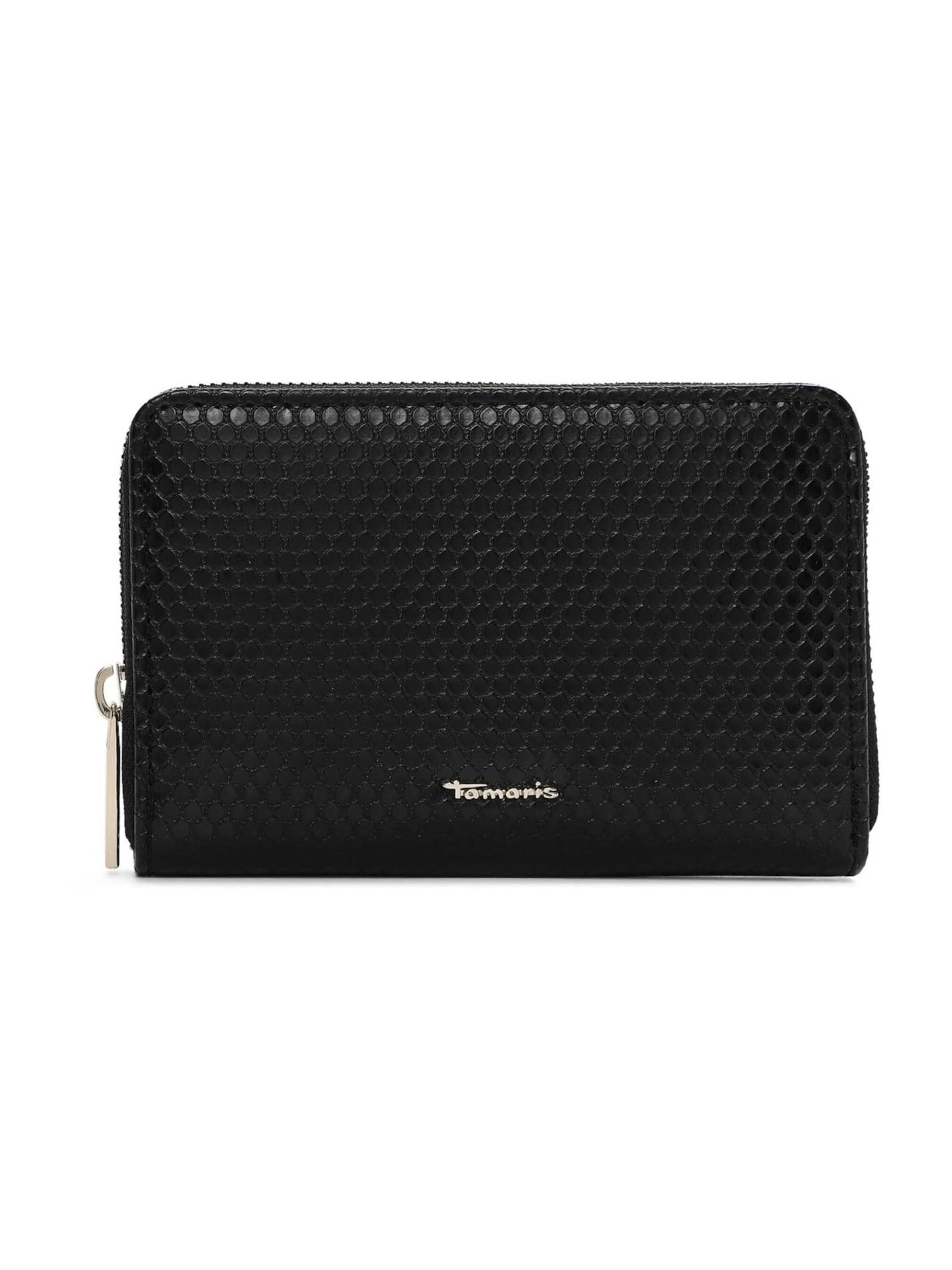 Tamaris Portemonnaie 'Fiorella' in Schwarz: Vorderseite