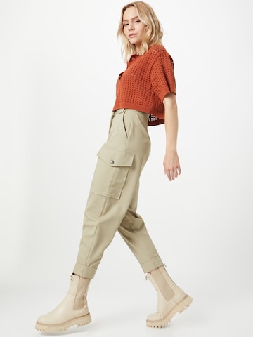 River Island - Tapered Calças cargo em bege