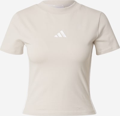 ADIDAS SPORTSWEAR Функциональная футболка 'Essential' в размере XS в Серовато-бежевый / Белый, Обзор товара