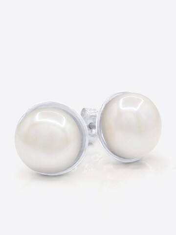Boucles d'oreilles 'VAISEAU' Ateliers Saint Germain en blanc