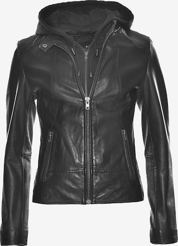 JCC Lederjacke in Schwarz: Vorderseite