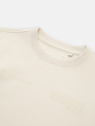 TOM TAILOR Sweatshirt in White