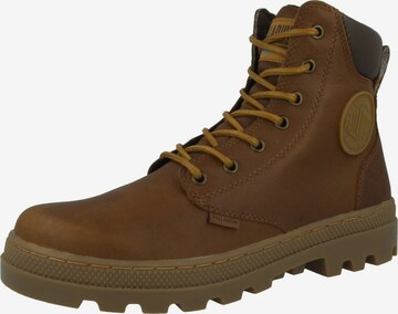 Palladium Lace-Up Boots in Brown: front