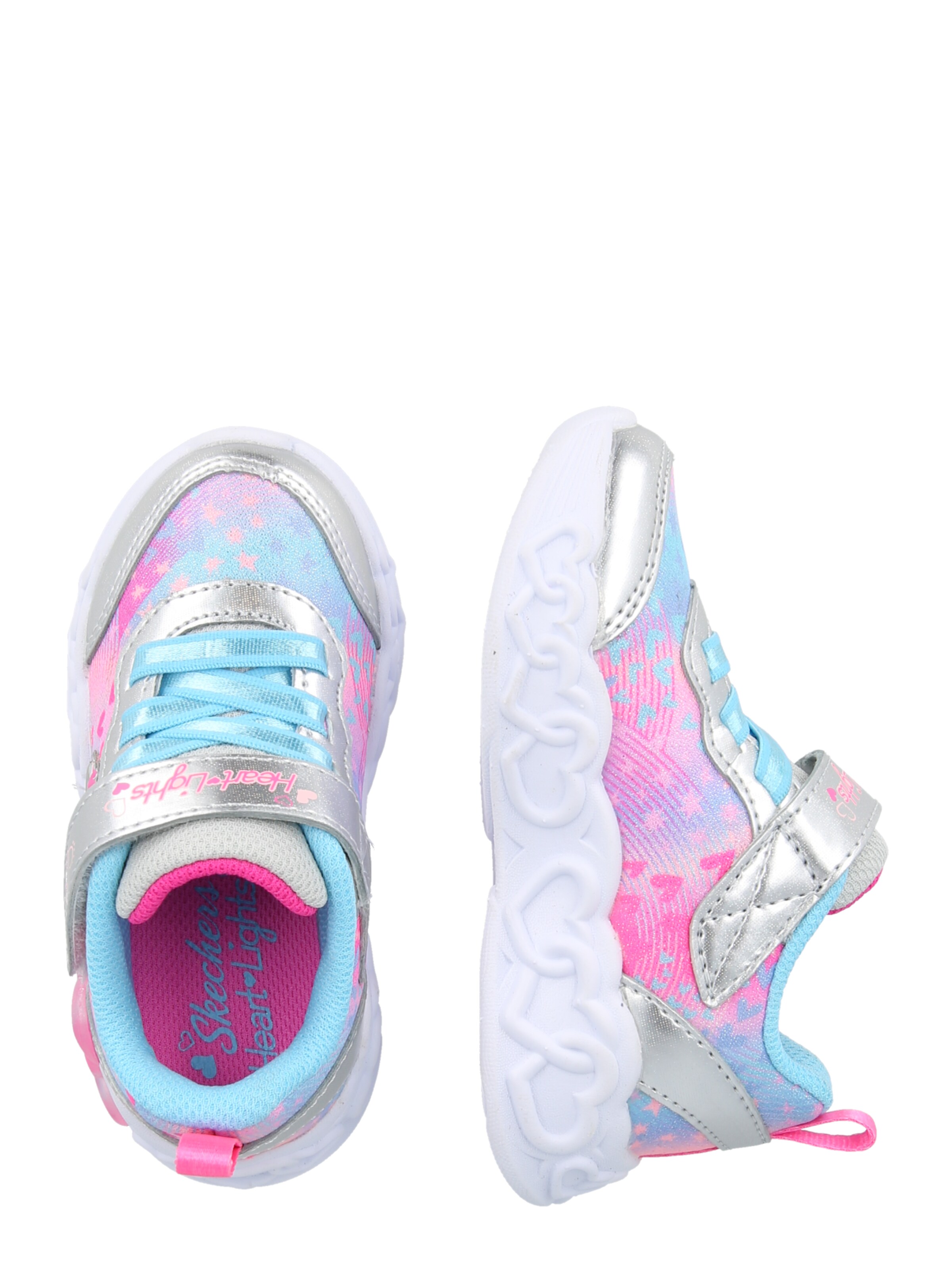 SKECHERS Кроссовки 'INFINITE HEART LIGHTS - HEART' в Серебристый
