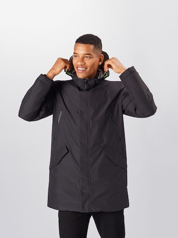 BRAX Regular fit Winterjas in Zwart: voorkant