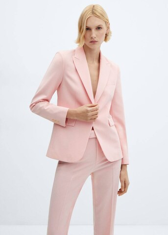 MANGO Slimfit Spodnie w kant 'Boreal' w kolorze różowy
