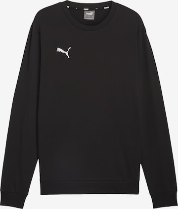 PUMA Sweatshirt 'TeamGoal' in Zwart: voorkant