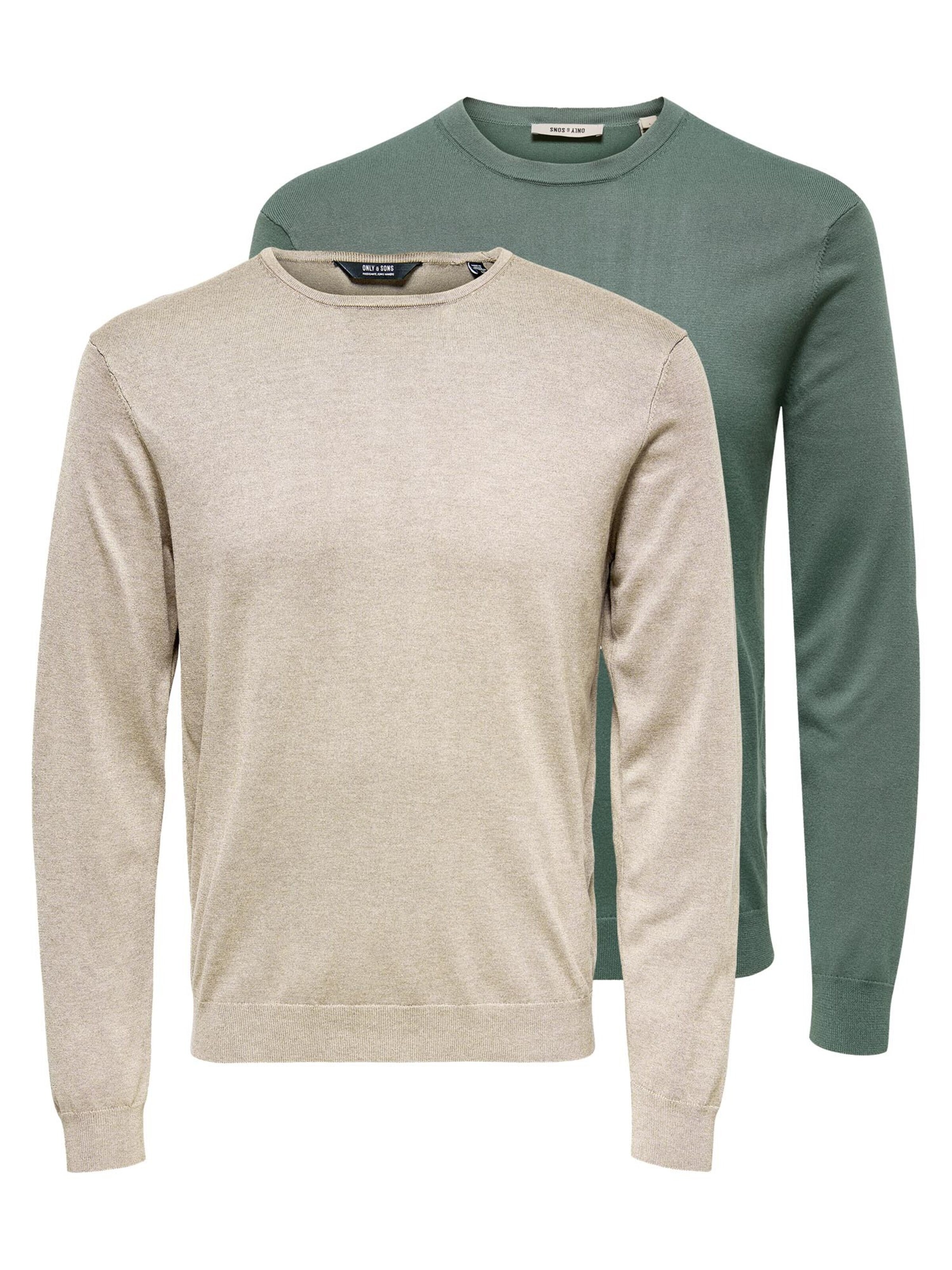 Only & Sons Trui 'Wyler' in Groen: voorkant