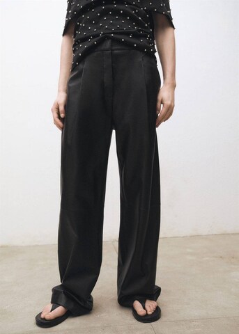MANGO Loose fit Pants 'Milano' in Black: front