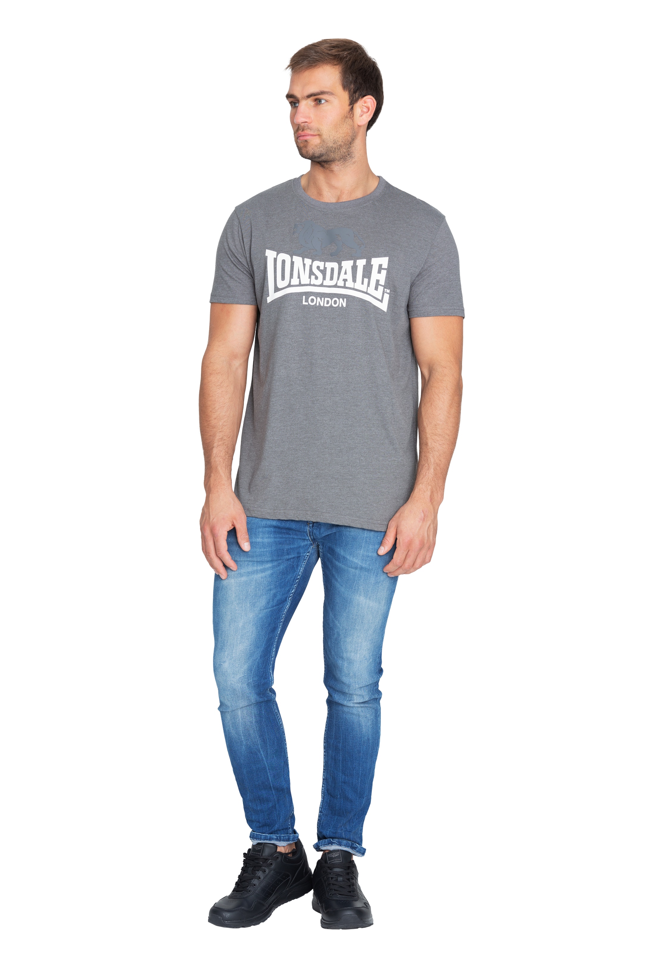 LONSDALE Shirt 'Gargrave' in Grijs