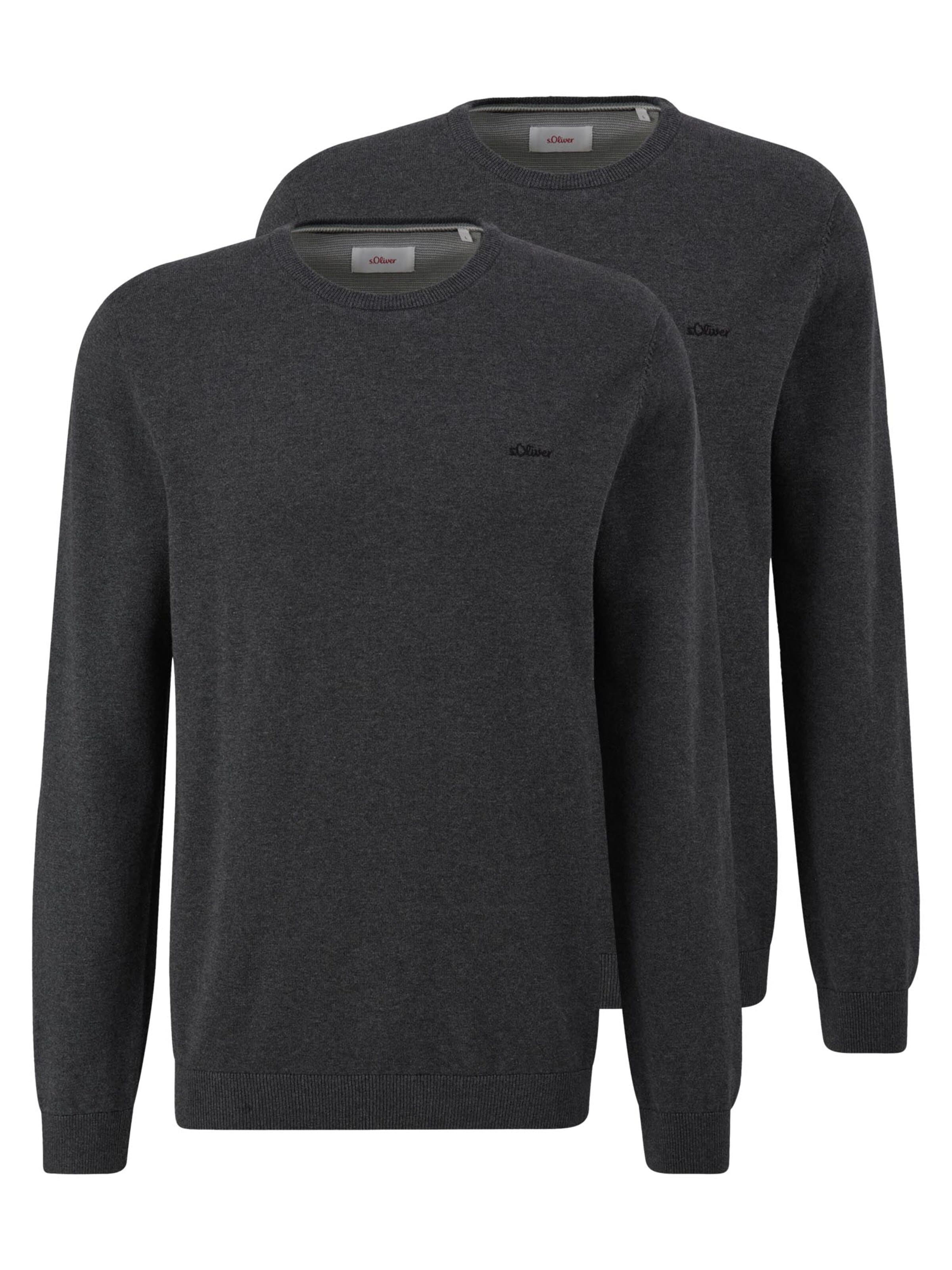 s.Oliver Pullover 'Basic'‌‌ in Grau: Vorderseite