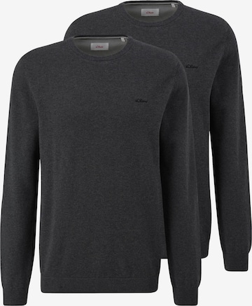 s.Oliver Pullover 'Basic' in Grau: Vorderseite