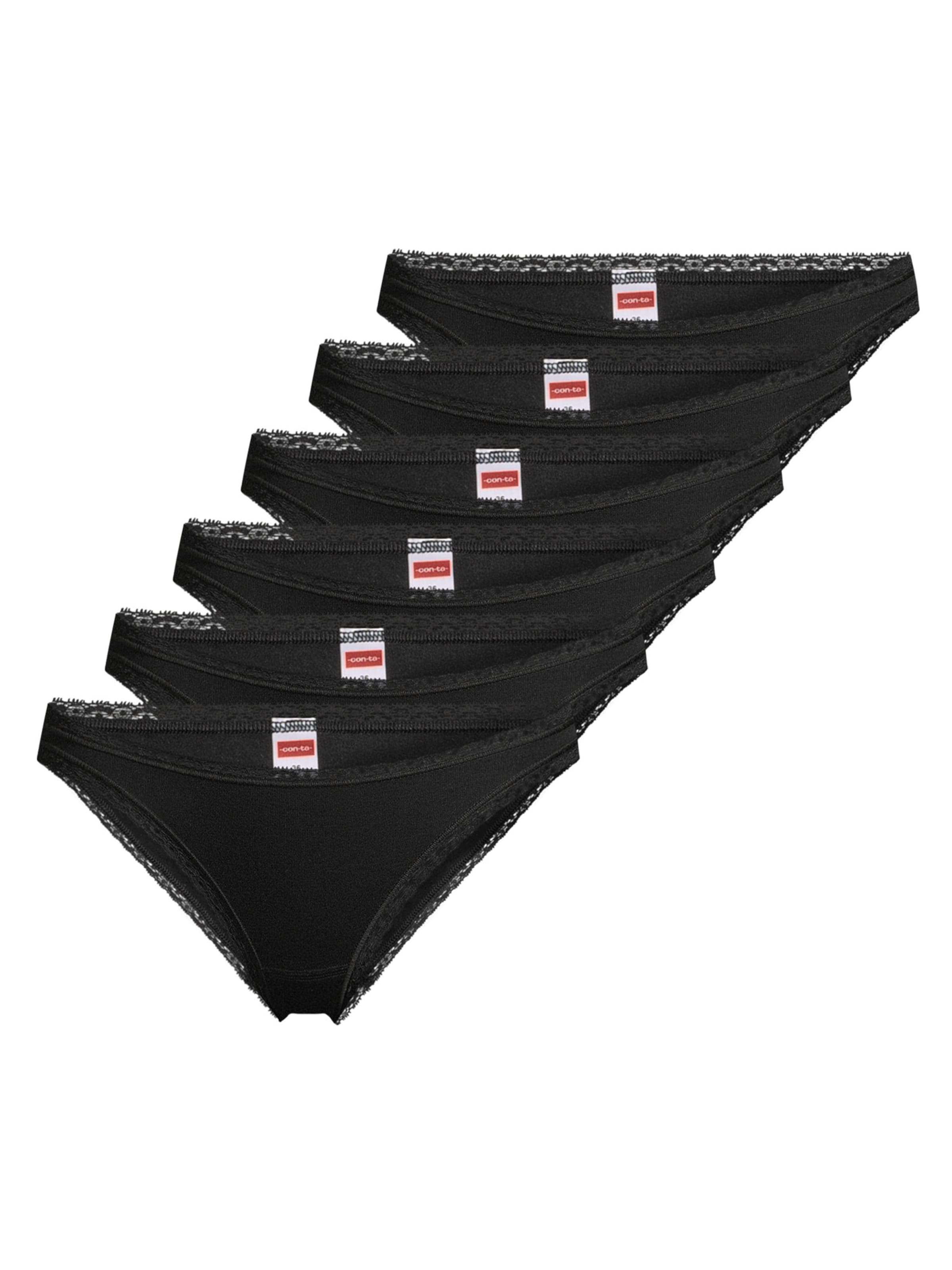 CON-TA Slip 'Modal'‌ in Schwarz: Vorderseite