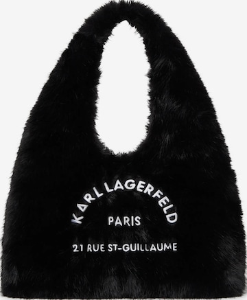 Karl Lagerfeld - Mala de ombro em preto: frente