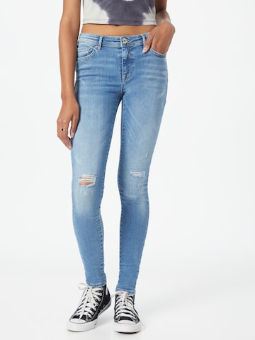 ONLY Skinny Jeans 'PUSH' in Blauw: voorkant