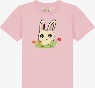 watabout.kids Shirt 'Osterhase mit Blumen' in Pink: front
