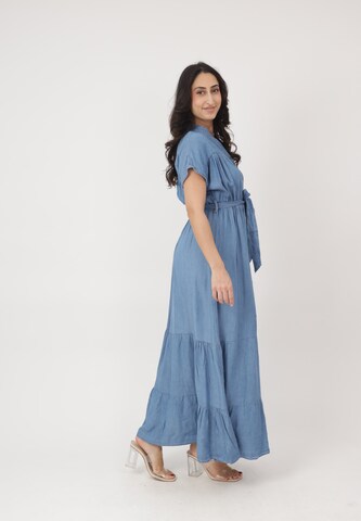 Elara Shirt dress in Blue