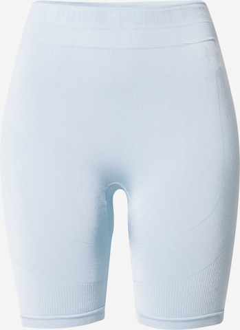 PUMA Skinny Workout Pants in Blue: front