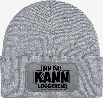 Youth Designz Beanie 'Bin da, kann losgehen' in Grey: front