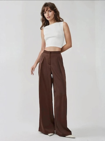 Hiccup Wide Leg Hose in Braun