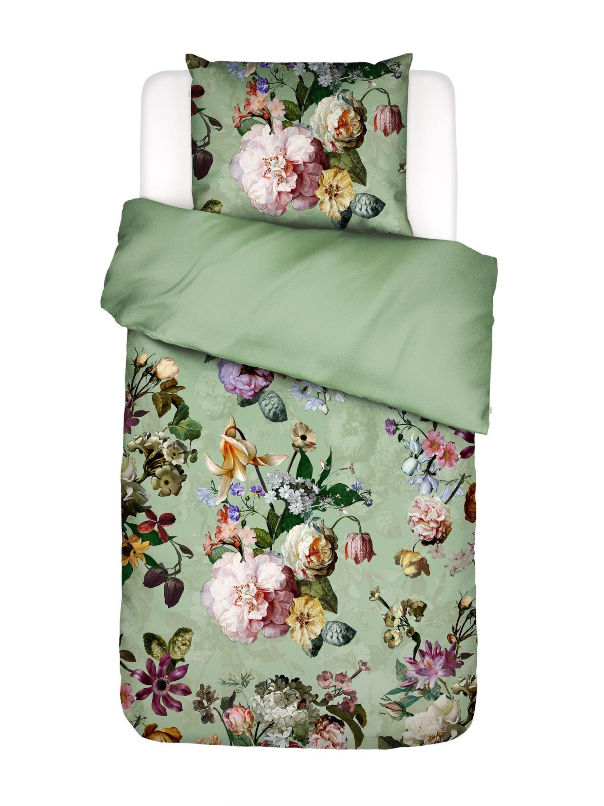 ESSENZA Bettwäsche 'Fleur' in Grün