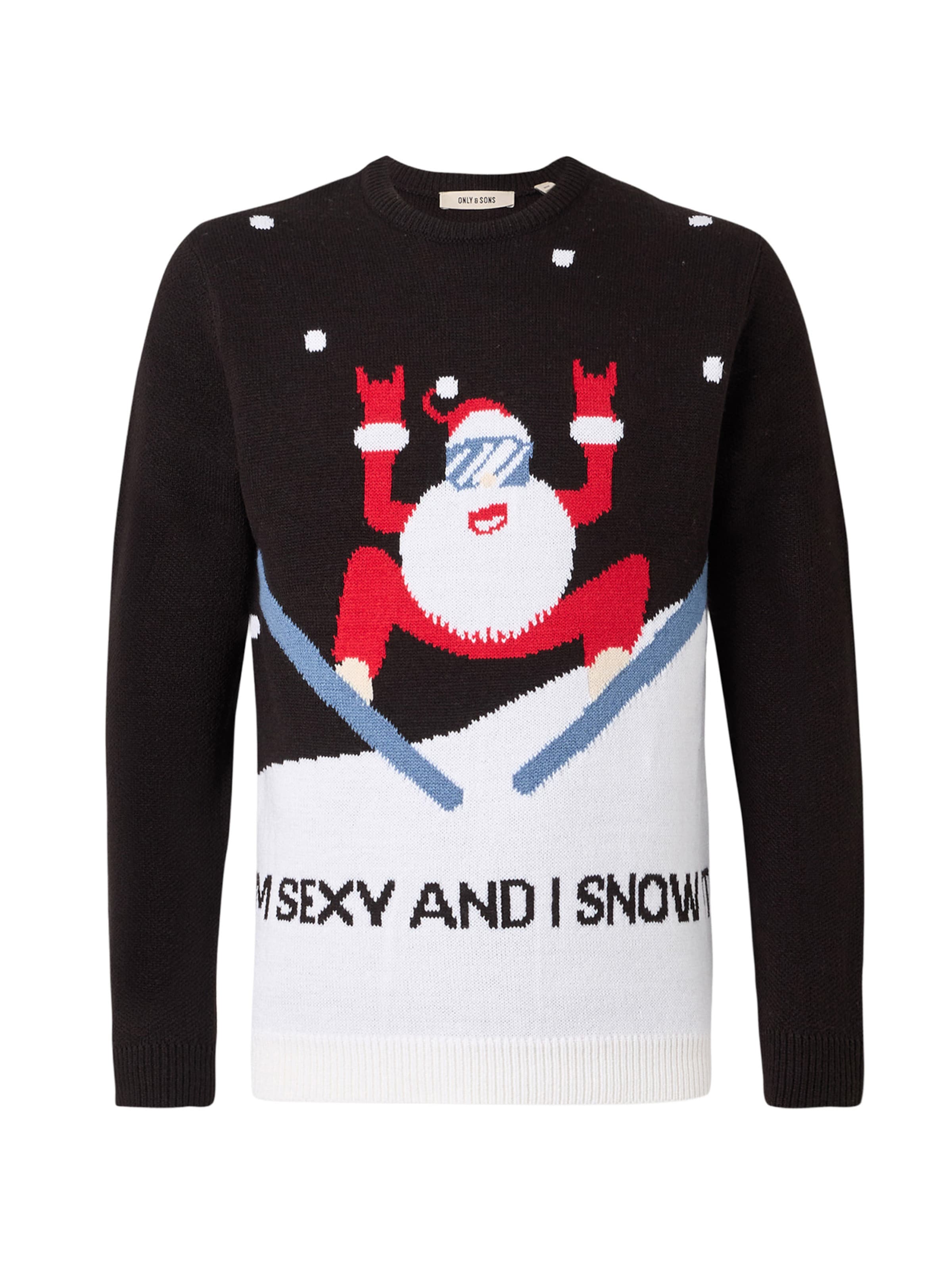 Only & Sons Pullover 'ONSXMAS' in Schwarz: Vorderseite