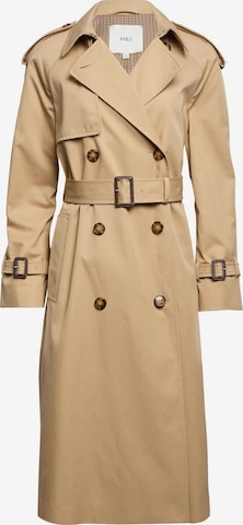 Manteau mi-saison Marks & Spencer en marron : devant