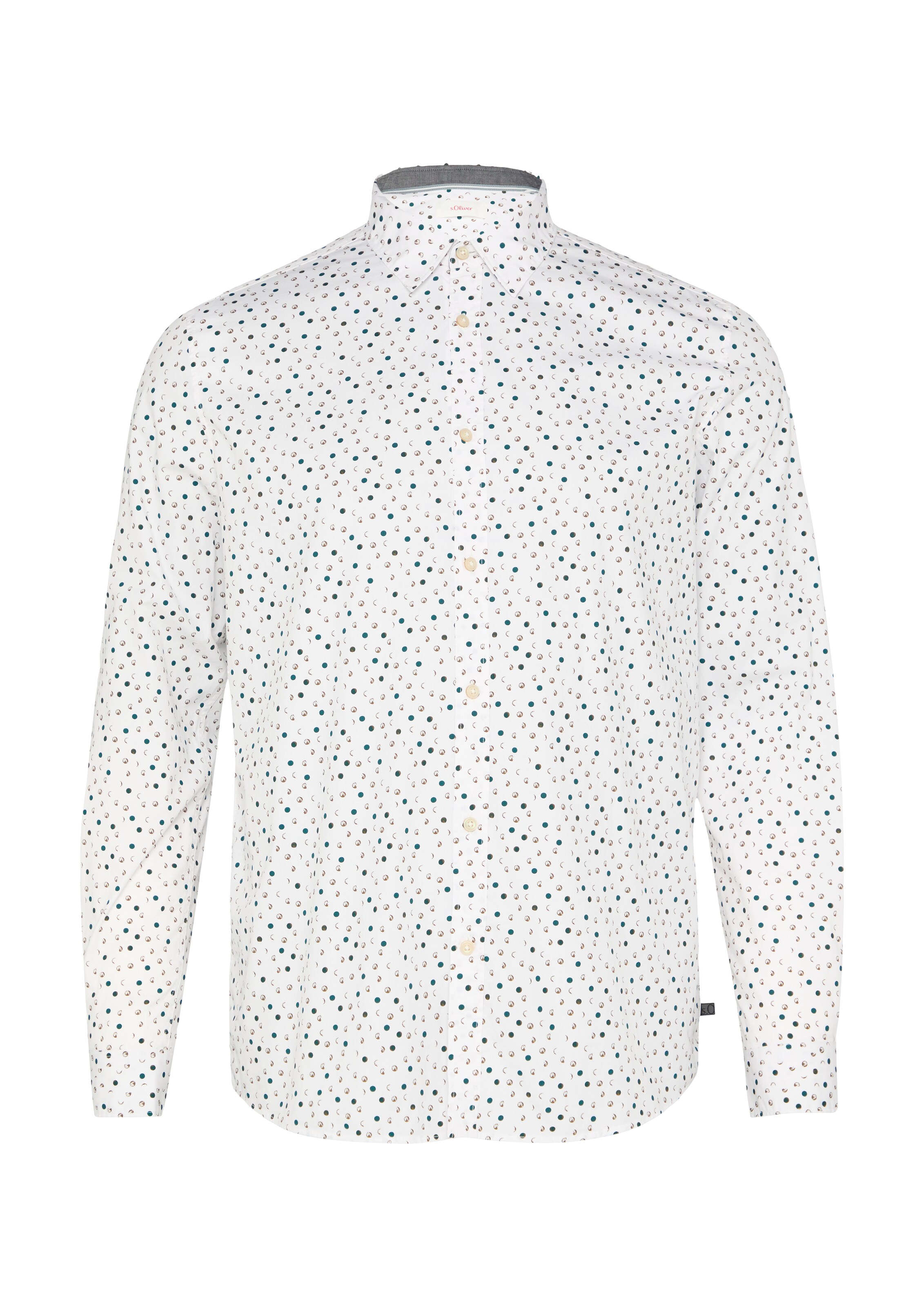 s.Oliver Men Big Sizes Slim Fit Hemd in Weiß: Vorderseite