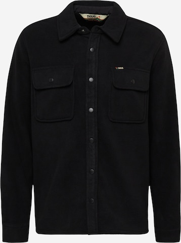 DEUS EX MACHINA Fleece jas 'Luther' in Zwart: voorkant