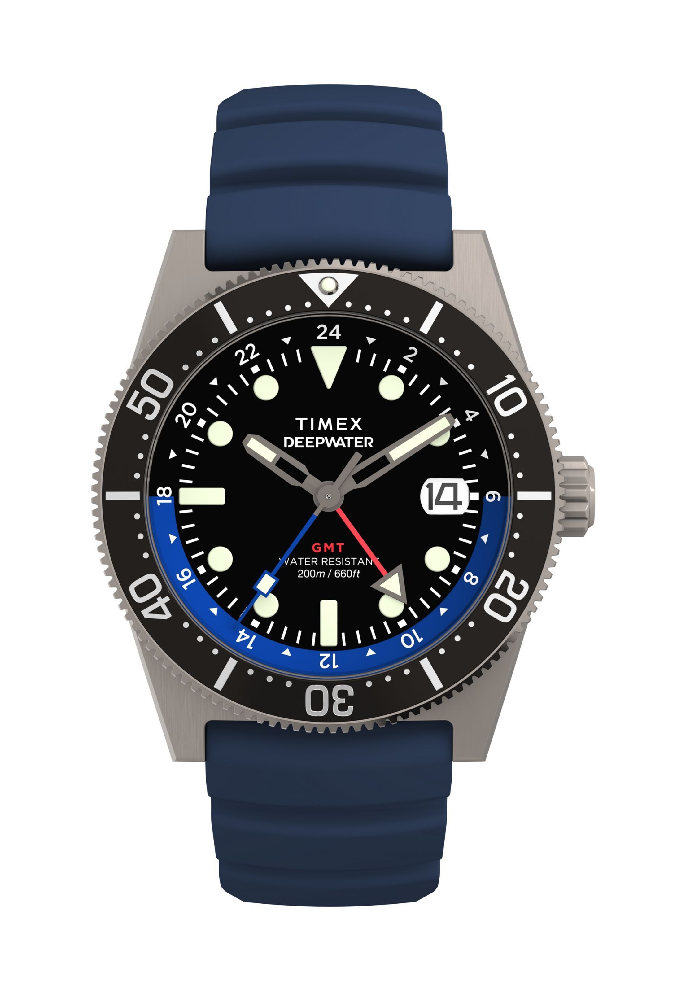 TIMEX Analoguhr 'Deepwater Reef 200' in Blau: Vorderseite