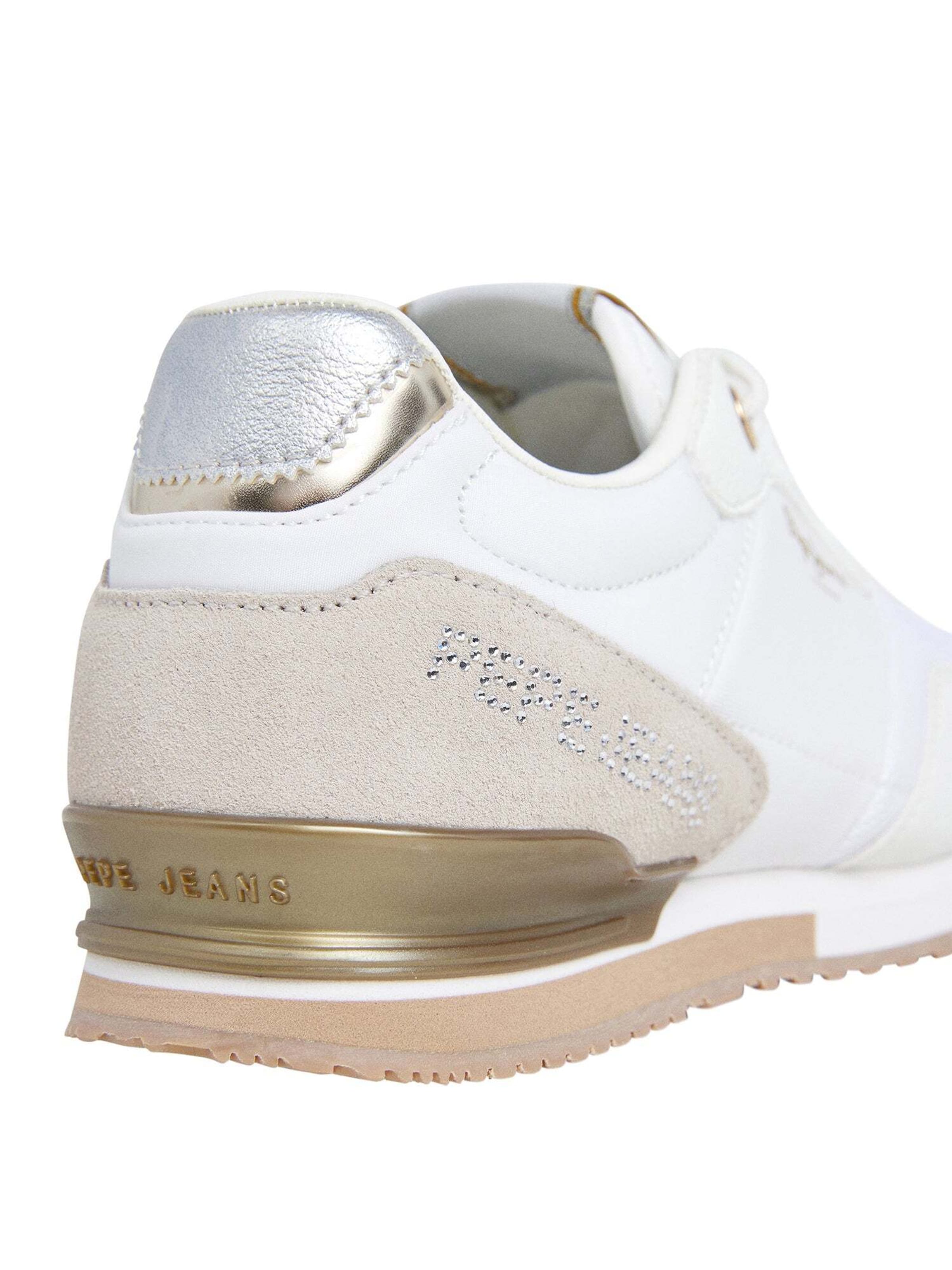 Sneaker bassa 'London Party' di Pepe Jeans in bianco