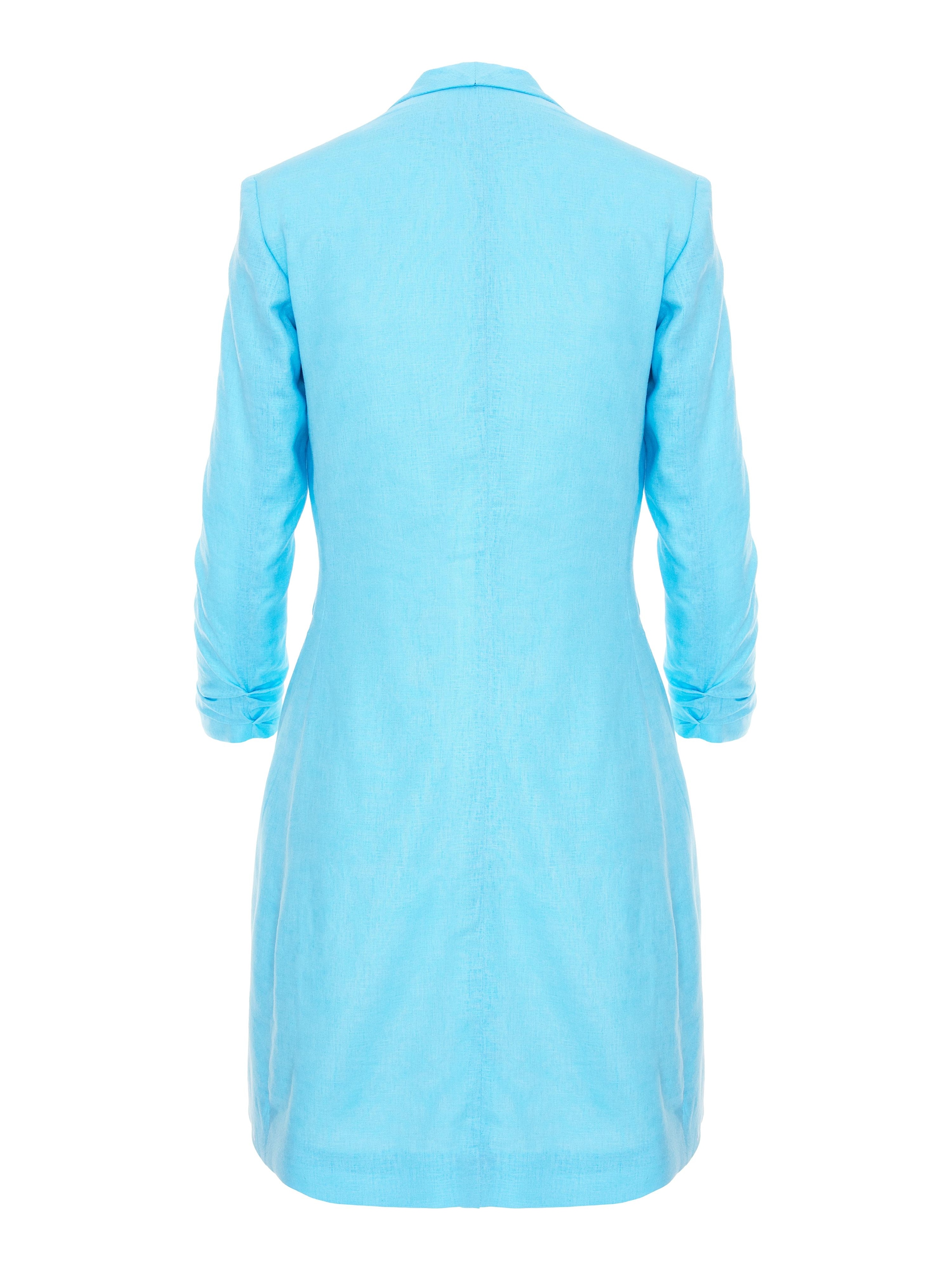 AVENUE N°29 Klänning 'Asymmetric Tailored Blazer Dress - Aqua' i blå