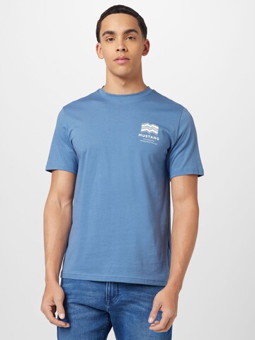 Maglietta 'Alex' di MUSTANG in blu: frontale