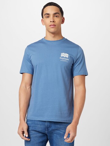 T-Shirt 'Alex' MUSTANG en bleu : devant