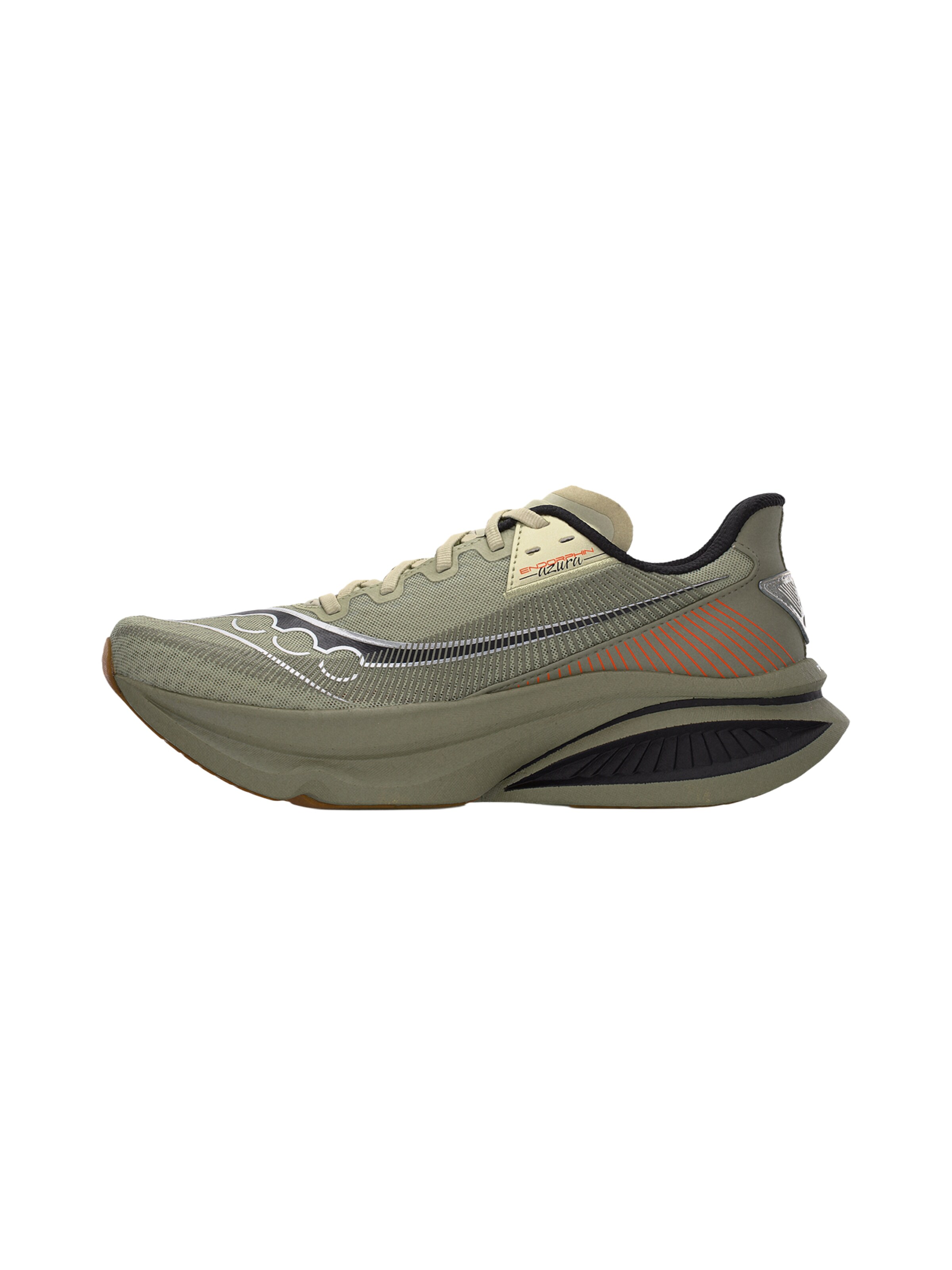saucony Running shoe 'ENDORPHIN AZURA' in Olive / Neon red / Black / Silver, Item view