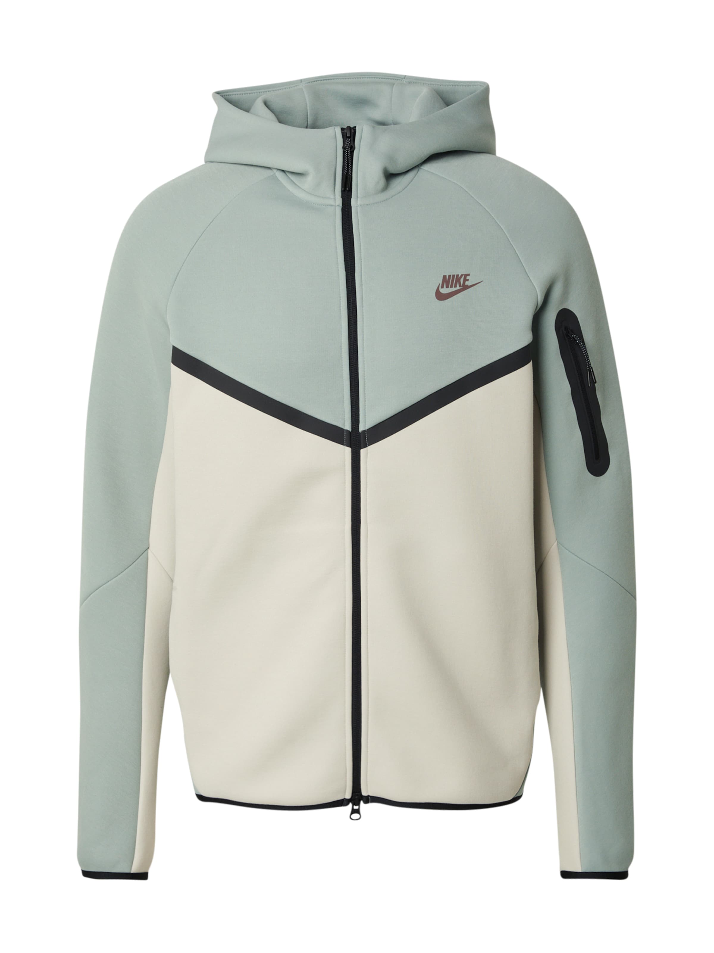 Nike Sportswear Jopa na zadrgo 'TECH FLEECE' | zelena barva: sprednja stran