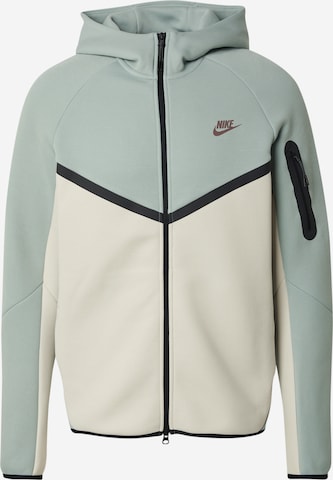Veste de survêtement 'TECH FLEECE' Nike Sportswear en vert : devant