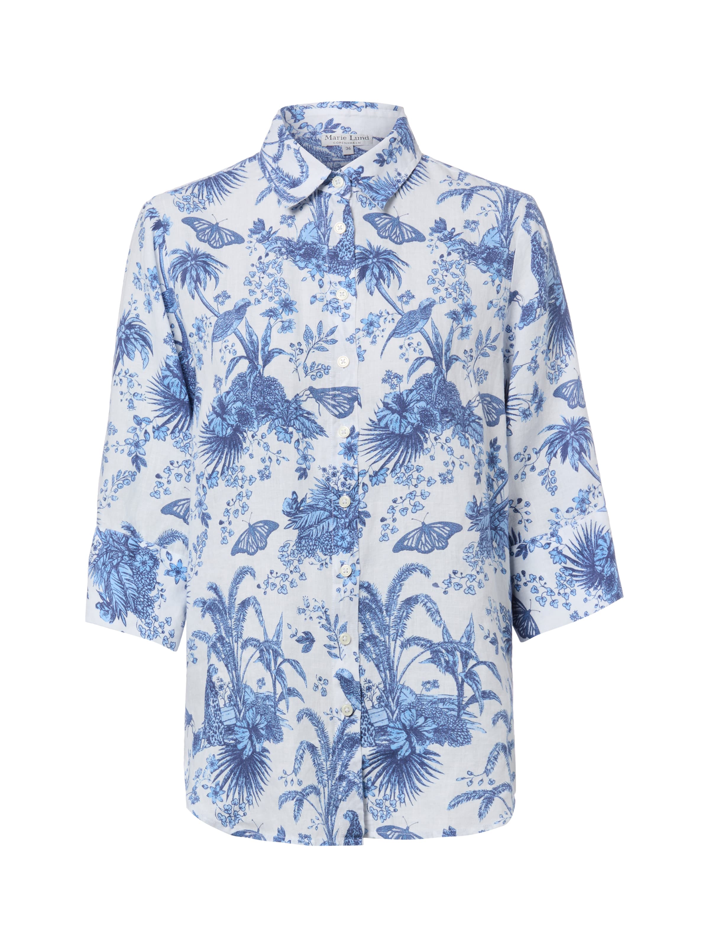 Marie Lund Blouse 'Rihab' in Blue: front