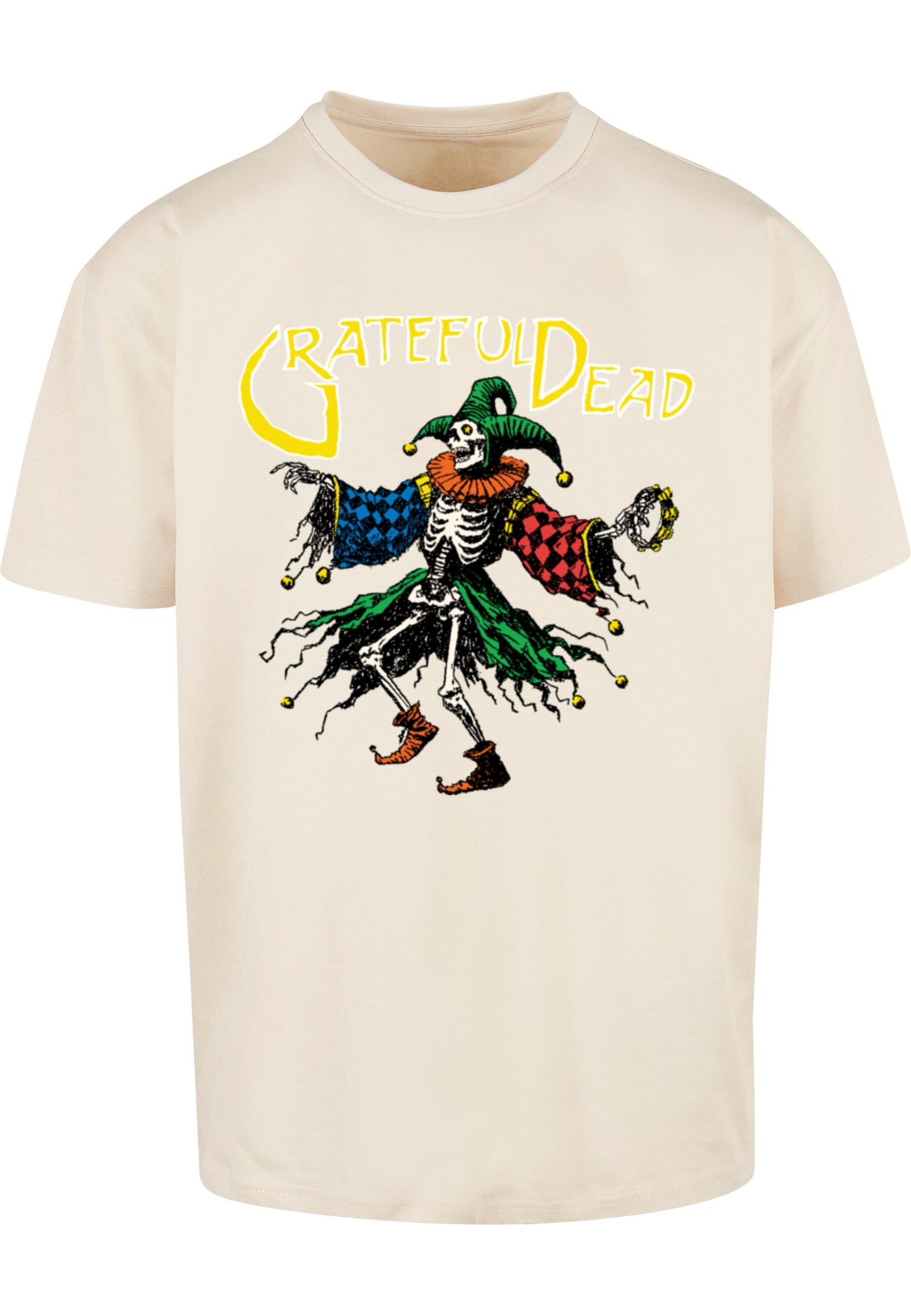 Merchcode Shirt 'Grateful Dead Joker' in Beige: voorkant