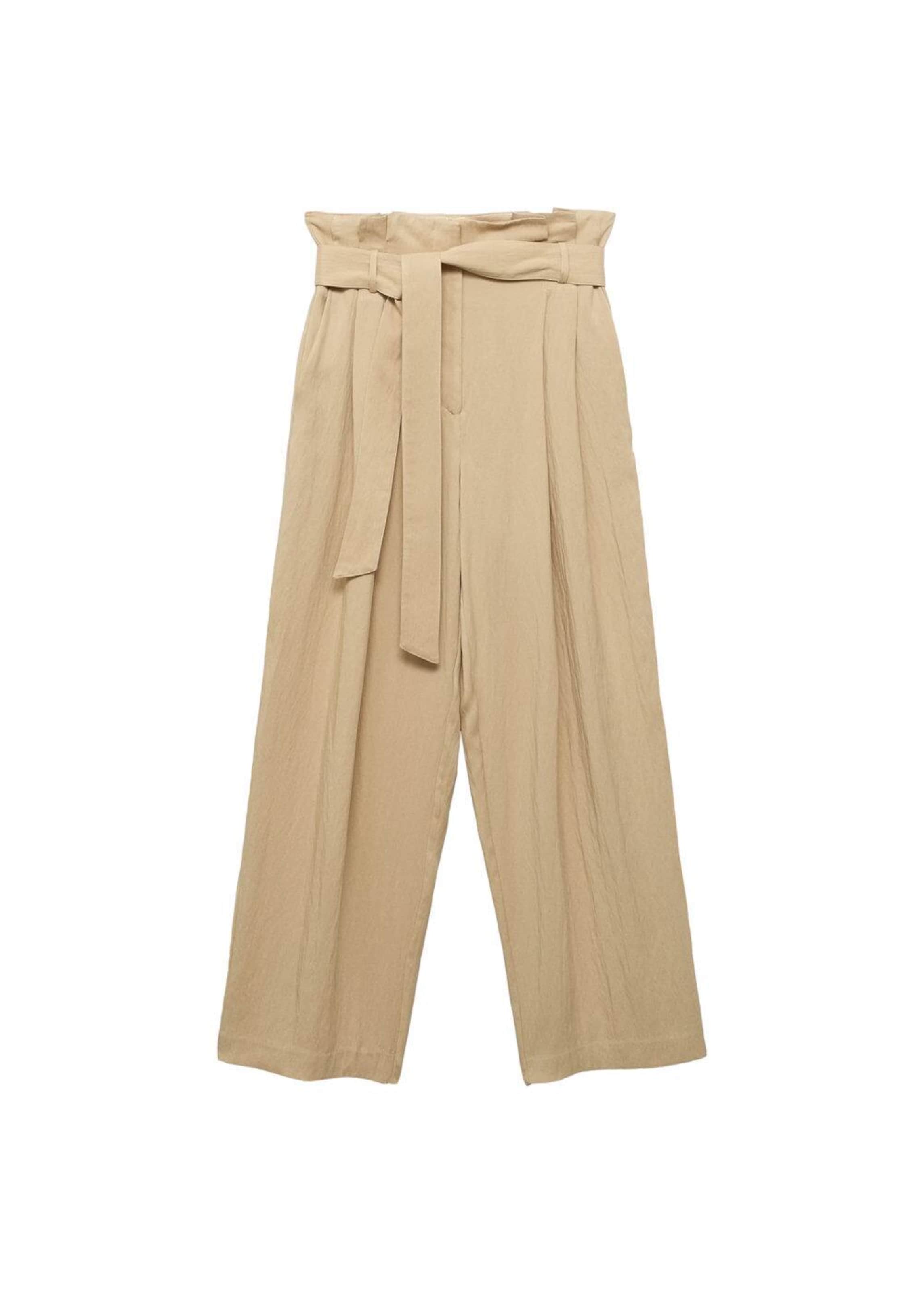 MANGO Hose 'Paper' in beige, Produktansicht