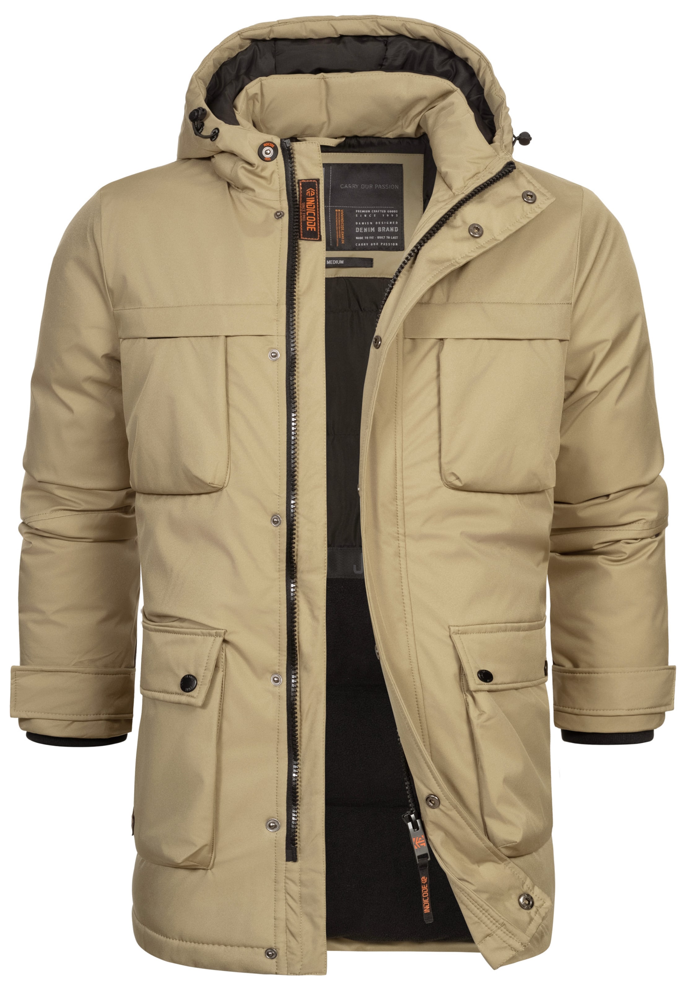 Manteau d’hiver 'INTardil' INDICODE JEANS en vert : devant