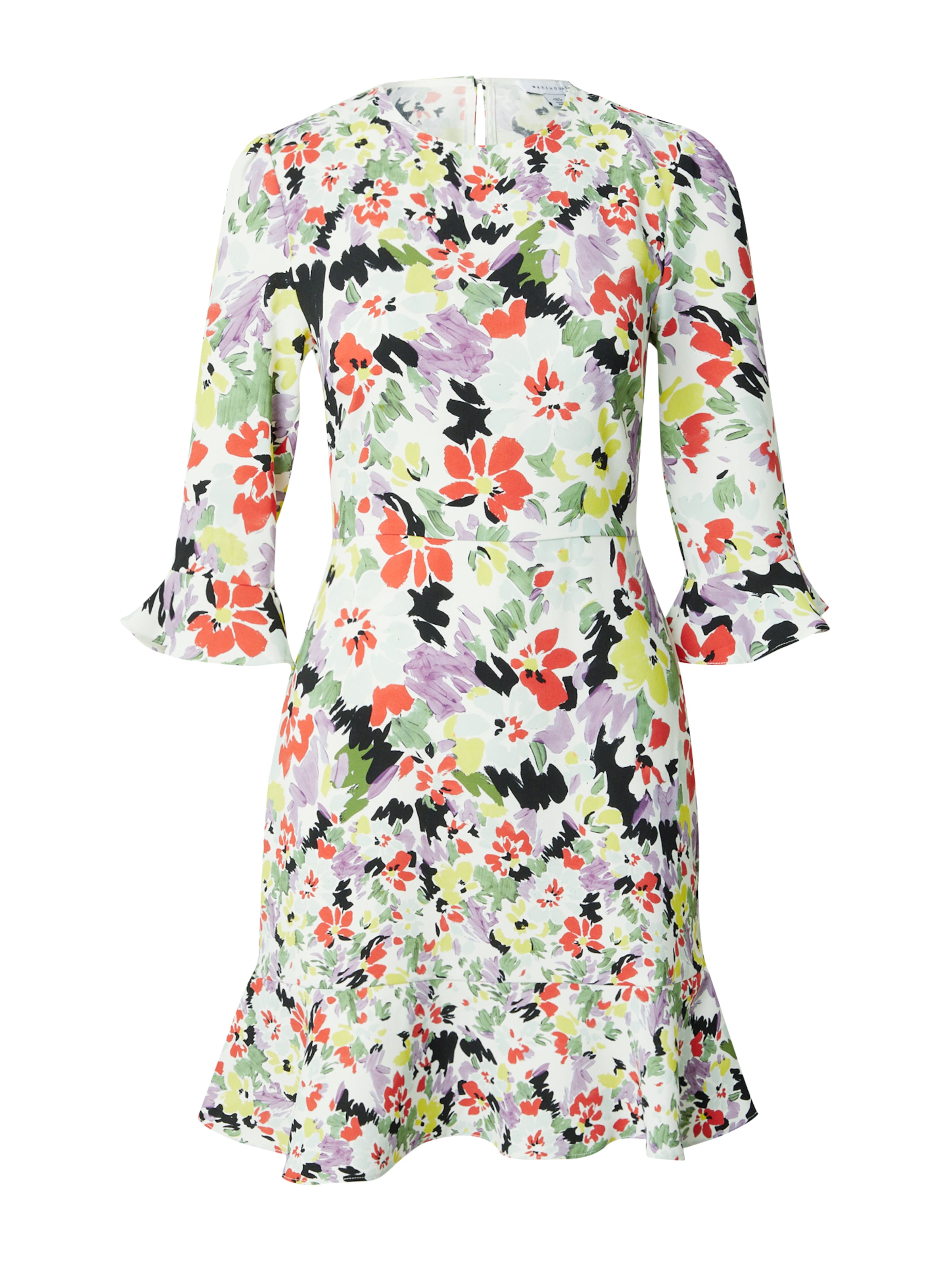 Warehouse Φόρεμα σε λευκό: μπροστά