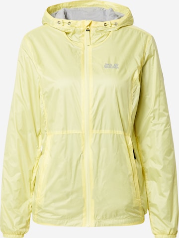 JACK WOLFSKIN Outdoorjacka 'BREATHER' i gul: framsida