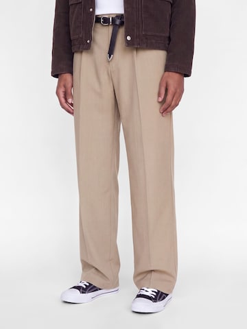 JACK & JONES Loosefit Bandplooibroek in Grijs: voorkant