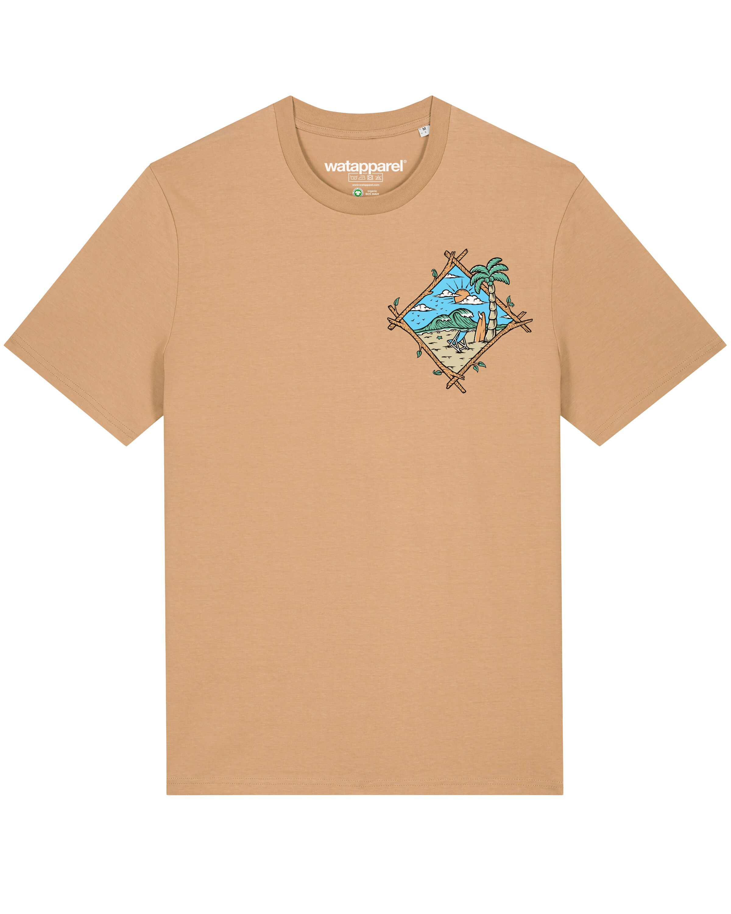 Watapparel T-Shirt ' Beach is calling ' in Beige: Vorderseite