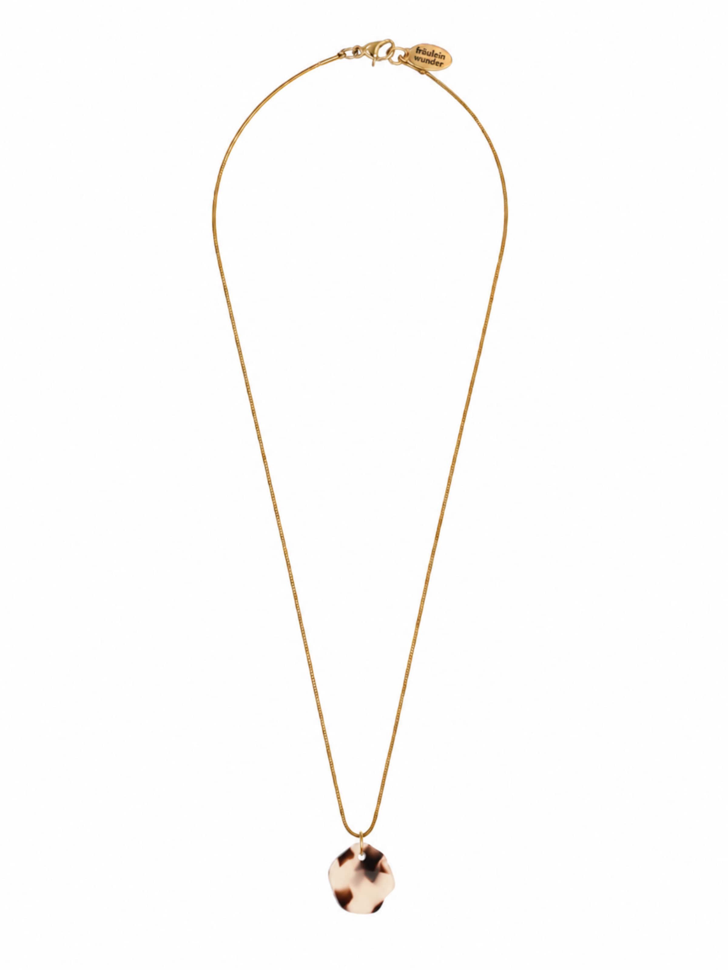 Fräulein Wunder Kette 'Acetat Alice Gold'‌‌‌‌‌‌‌‌‌‌ in Beige: Vorderseite