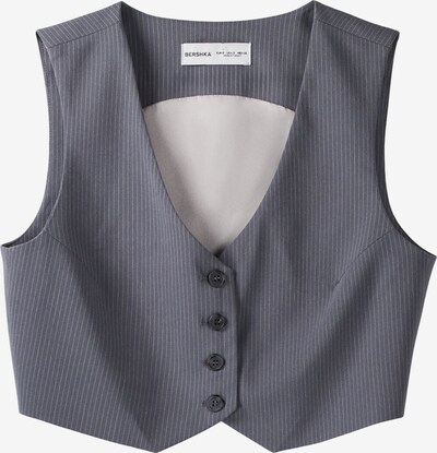 Gilet da completo Bershka di colore grigio scuro / bianco, Visualizzazione prodotti