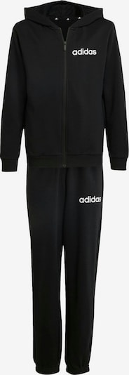 164 dydžio Treniruočių kostiumas 'ESSENTIALS' iš ADIDAS SPORTSWEAR, spalva – juoda / balkšva, Prekių apžvalga