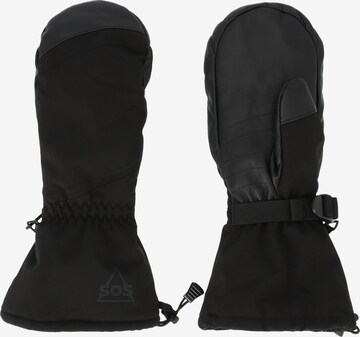 SOS Mittens 'Ohau' in Black: front