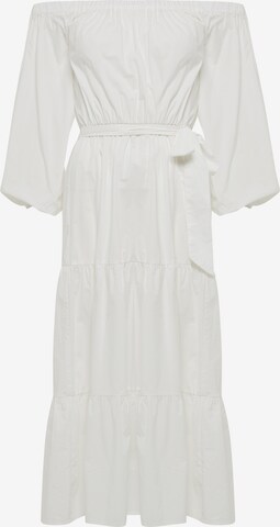 Robe 'LIAH' Tussah en blanc : devant